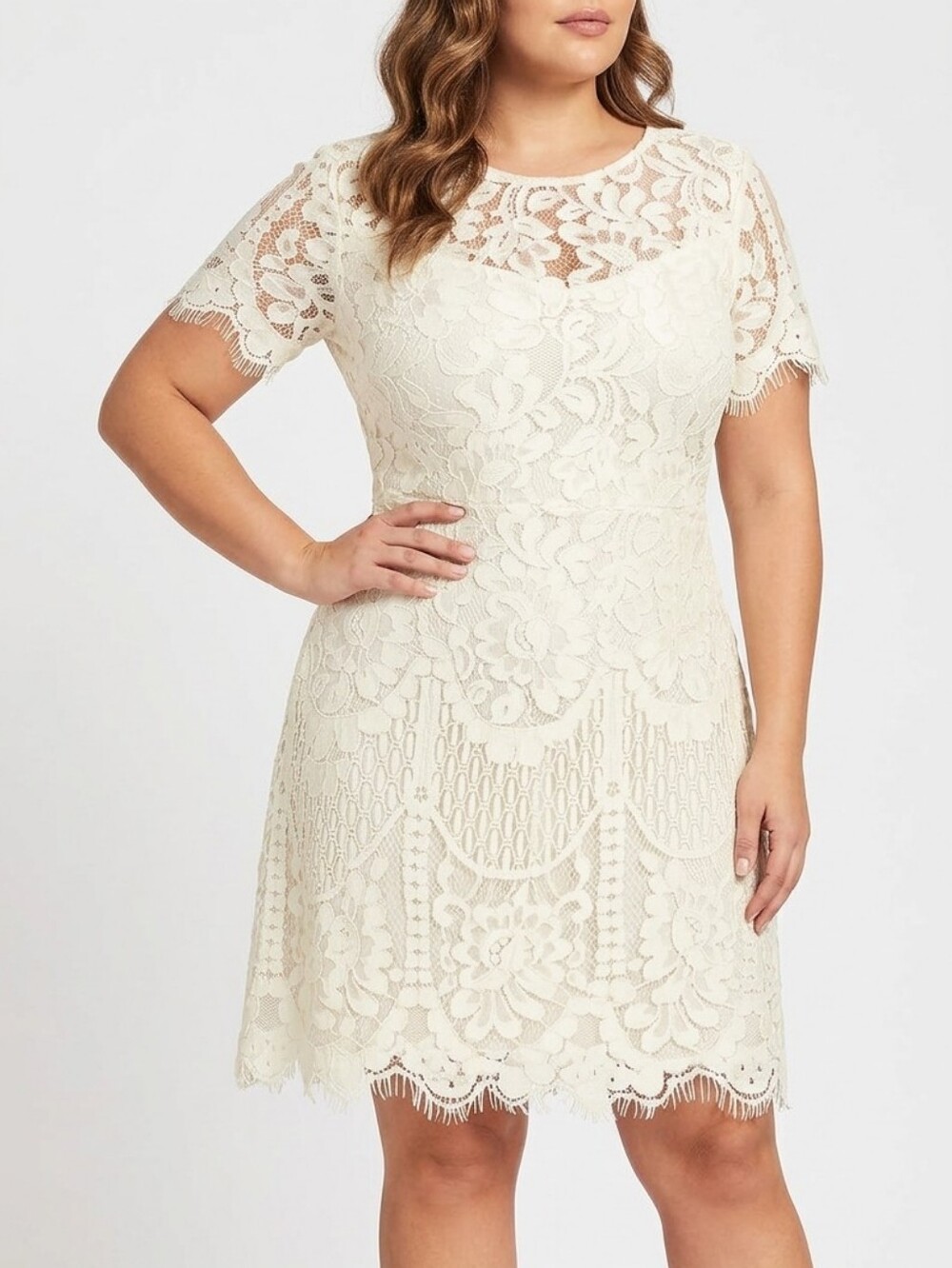 MSLG Women's Elegant Round Neck V-Back Wedding Guest Floral Size XL